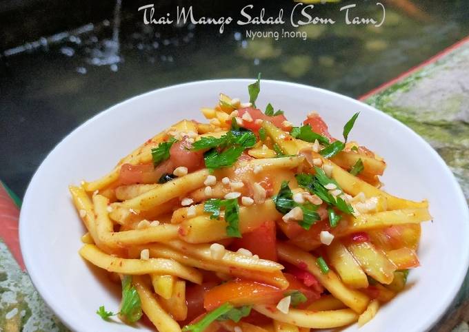 Standar Bagaimana cara memasak Thai Mango Salad (Som Tam)  nagih banget