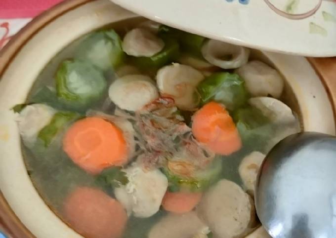 Cara Gampang Membuat Sup oyong segar Anti Gagal