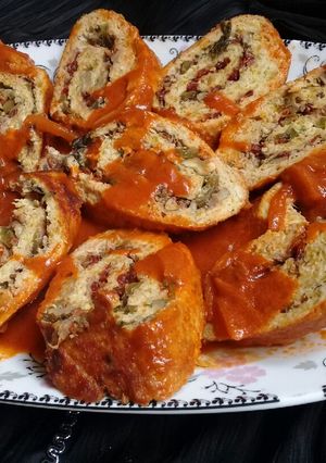 عکسی از دستور رولت مرغ