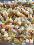 Ensalada templada de garbanzos y vegetales