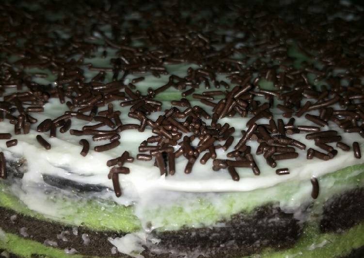 Resep Terbaru Brownies lapis coklat ijo Ala Restoran