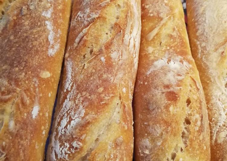 Baguettes con masa madre