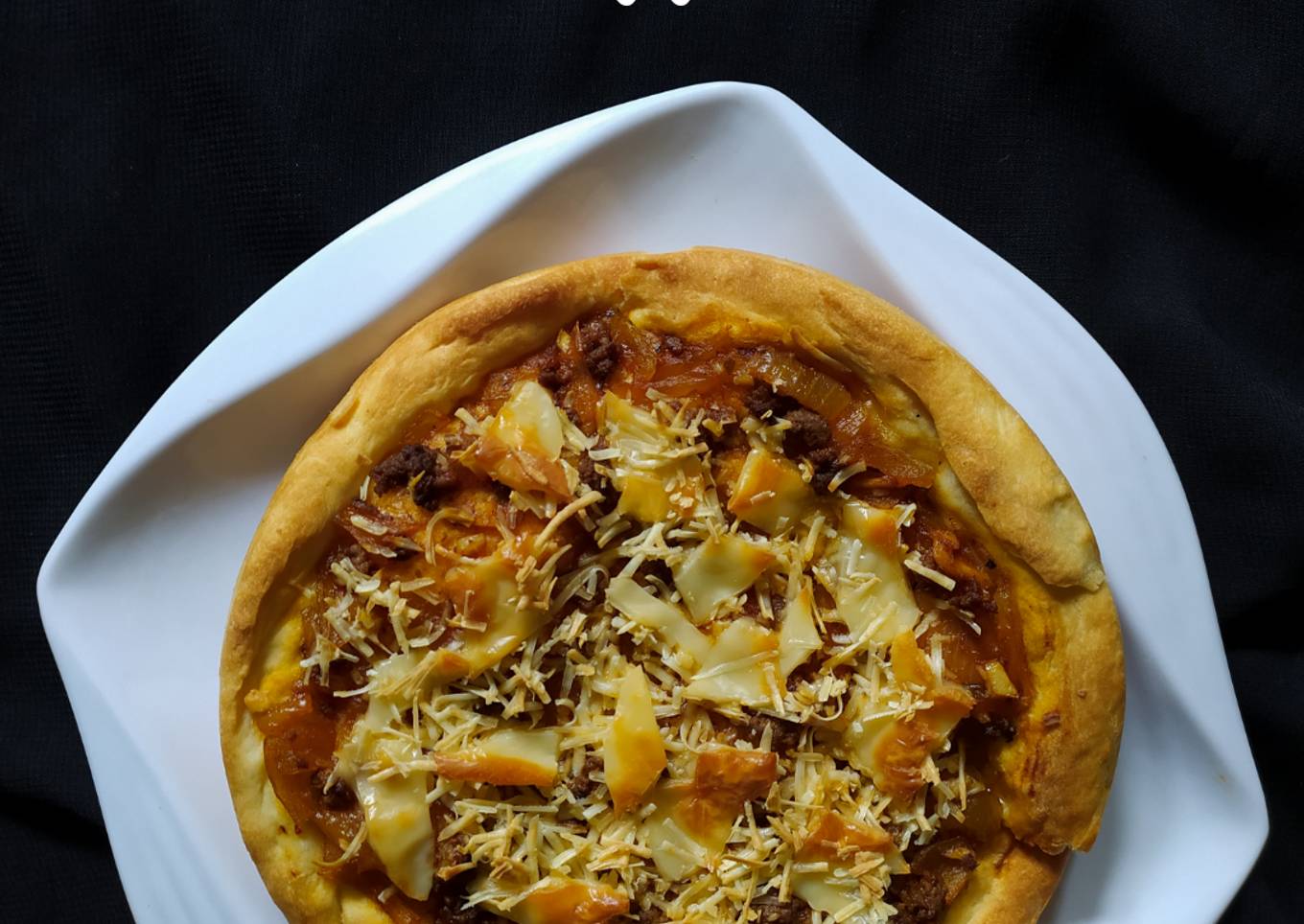 Blackpepper Beef Pizza (No Ulen, No Proofing, No Mixer)