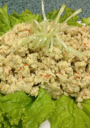 Hình của món Xác đậu (bả đậu) xào sả ớt chay.