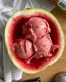 Helado de sandía sin azúcar