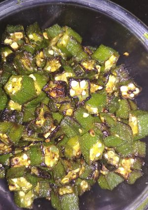 A picture of Bhindi fry.