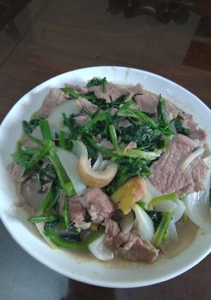 Hình của món Thịt bò xào thơm đặc trưng mùi bò.