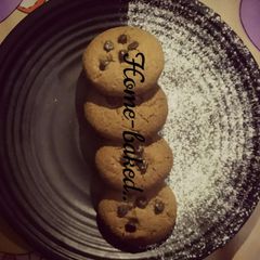 Coffee with choco chips biscuits A picture of Coffee with choco chips biscuits.