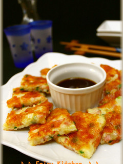 A picture of Yam and Bacon Cheese Jeon.