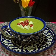 A picture of Green Peas and Fresh Mint Leaves Soup.