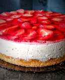 تشيز كيك بالجيلي والفراولة 🍓🍓🍰🍰