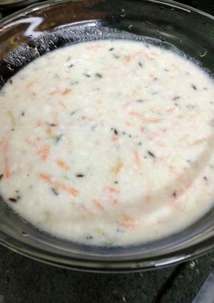 A picture of Kachumbar raita.