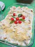 Lumaconi rellenos y salsa bechamel