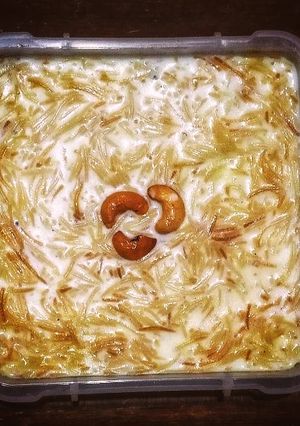 A picture of Seviyan in coconut milk.