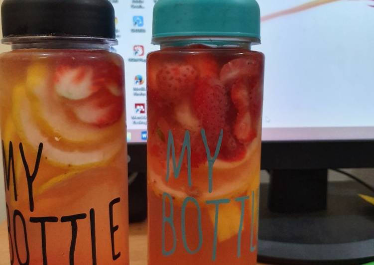 Cara bikin Infused water merah merona  Mudah