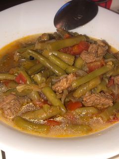 Фото Зелёная фасоль с мясом (турецкая кухня).