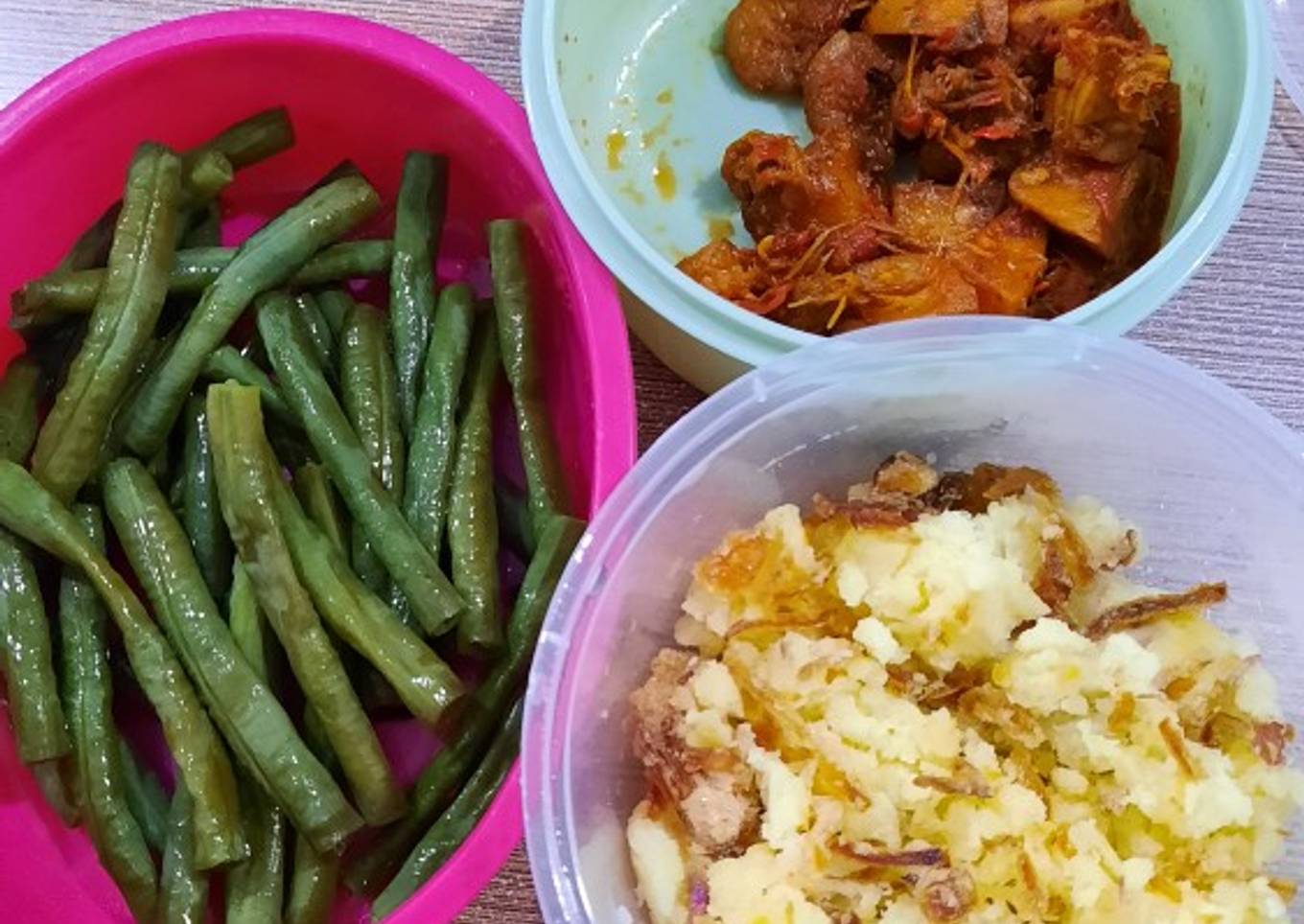 Menu Diet 2 : Kentang & Kacang Panjang Rebus