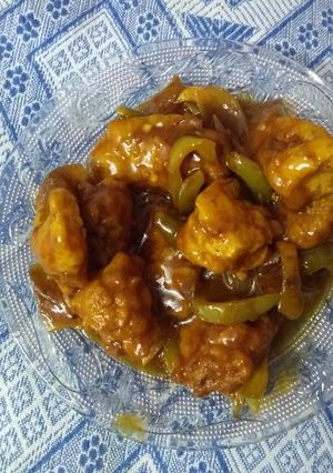 A picture of Chilli Paneer Restaurant Style.