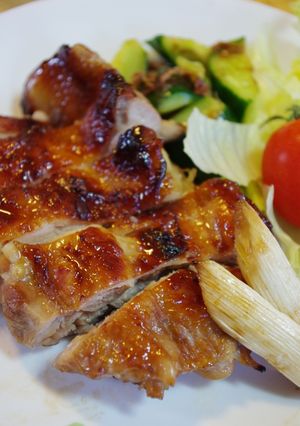 A picture of Crispy-Skinned Teriyaki Chicken (Grilled).