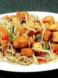 Stir-Fried Tofu with Bean Sprouts