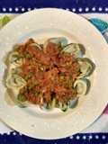 Capeletis caseros de pollo y espinacas
