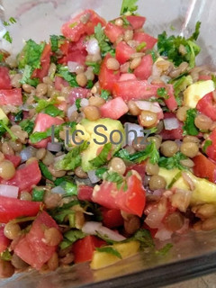 Una foto de Ceviche de lentejas