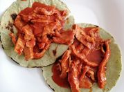 Una foto de con carne puerco sin verduras