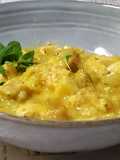 Zuppa di pollo,finocchi,al limone(con pane raffermo)