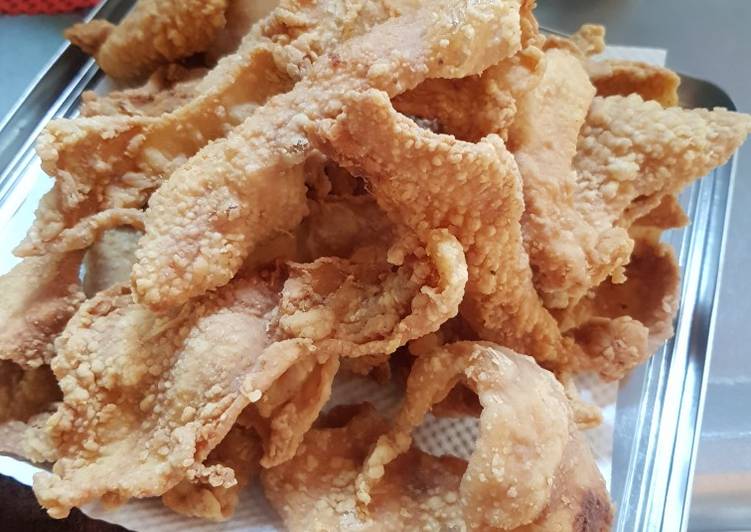 Langkah Mudah untuk Menyiapkan Kulit ayam crispy Anti Gagal