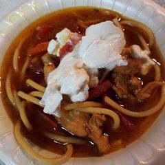 A picture of Smokey Chicken Noodle Soup.