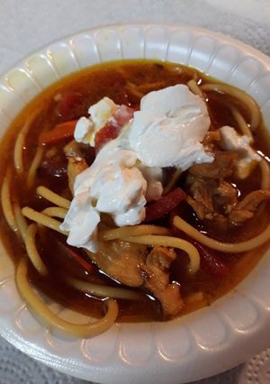 A picture of Smokey Chicken Noodle Soup.
