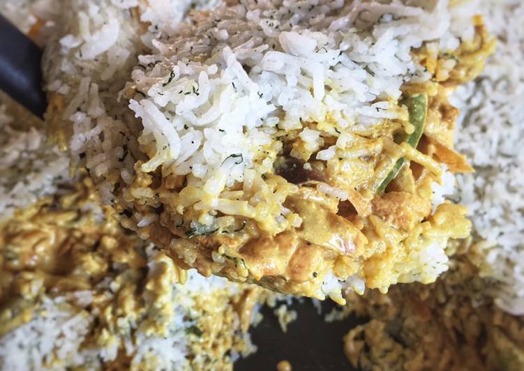 Steps to Make Quick Dill rice with creamy chicken