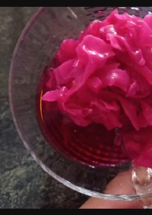 عکسی از دستور ترشی کلم بنفش