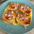 Airfryer bundáskenyér, sonkával és sajttal (gm kenyérből és vegán sajttal)
