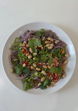 A picture of Lime Marinated Beef (Bo Tai Chanh).