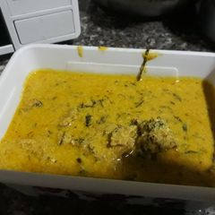 A picture of Melon soup with ugu.