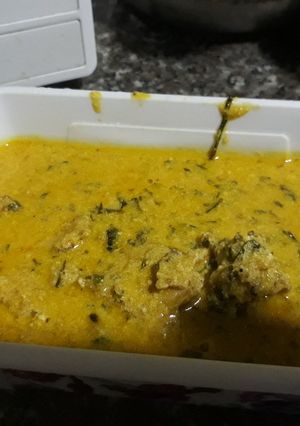A picture of Melon soup with ugu.