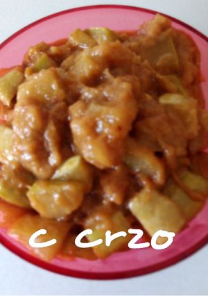 Una foto de Calabacín con salsa agridulce