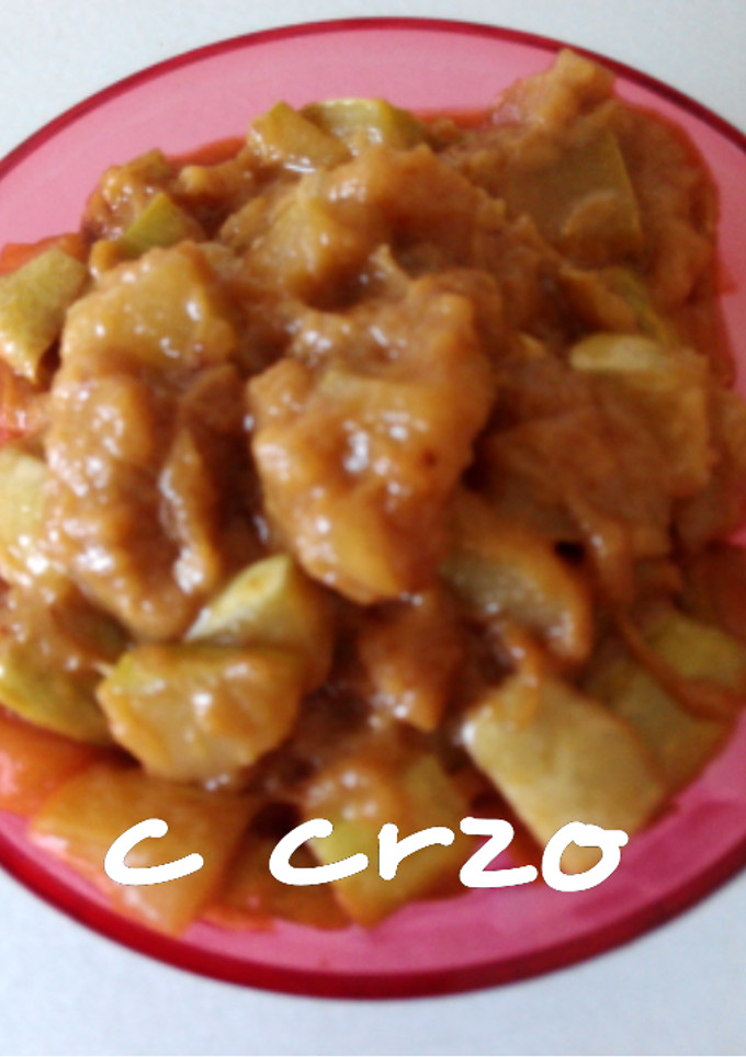 Una foto de Calabacín con salsa agridulce