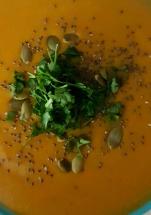 Una foto de Crema de zapallo (calabaza)
