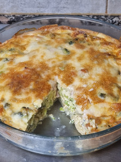 Una foto de Quiche de brócoli y roquefort