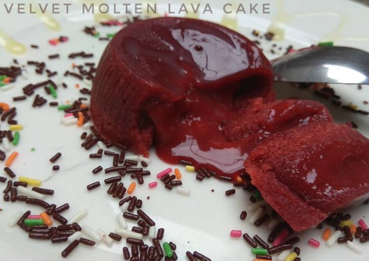 12#- red velvet molten lava cake #rabubaru