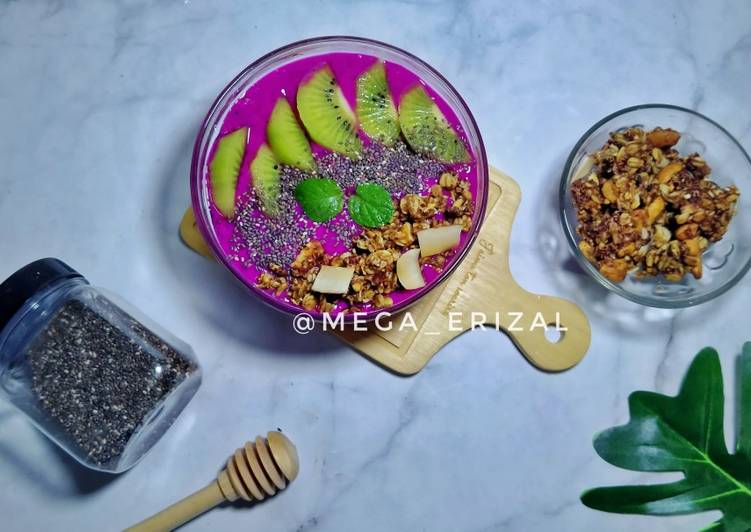 Resep Dragon Fruit Smoothie Bowl Anti Gagal