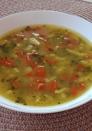 Csicseriborsós zöldségleves #gluténmentes recept fotója