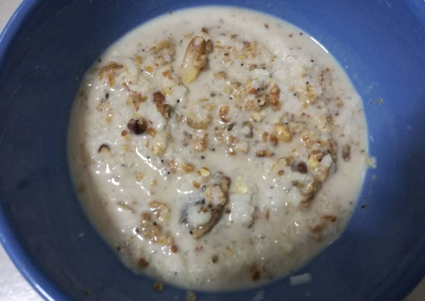 Arroz con leche, muesli (y fruta)