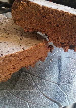 Una foto de Budín de chocolate con manzana 🍎y banana 🍌