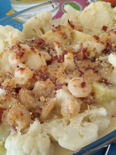 Una foto de Gratinado de coliflor con patatas