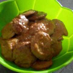 A picture of Rendang jengkol bumbu giling.