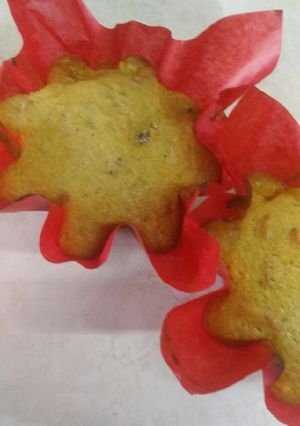 Una foto de Muffins de plátano con nuez
