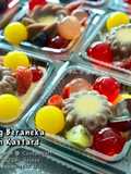 Puding Beraneka Kuah Kastard (Agar-agar Coklat, Jelly Ball & Fresh Fruits)